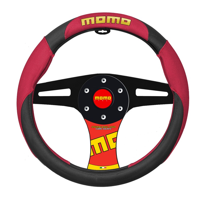 Momo Stg Whl Cover - 008 - Blk/Red